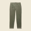 Pantalon chino velours c&ocirc;tel&eacute; vert kaki femme