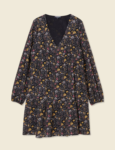 Robe évasée éco-responsable multicolore femme