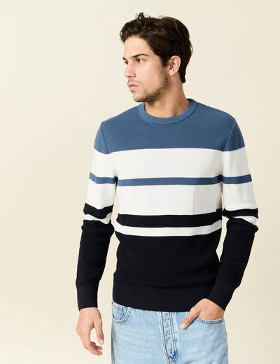 Pull manches longues ecru homme
