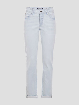 Jeans girlfriend denim bleach femme