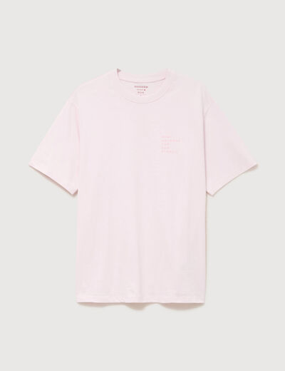 T-shirt en coton manches courtes rose homme