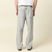 Jeans large 5 poches longueur 32 denim gris clair homme