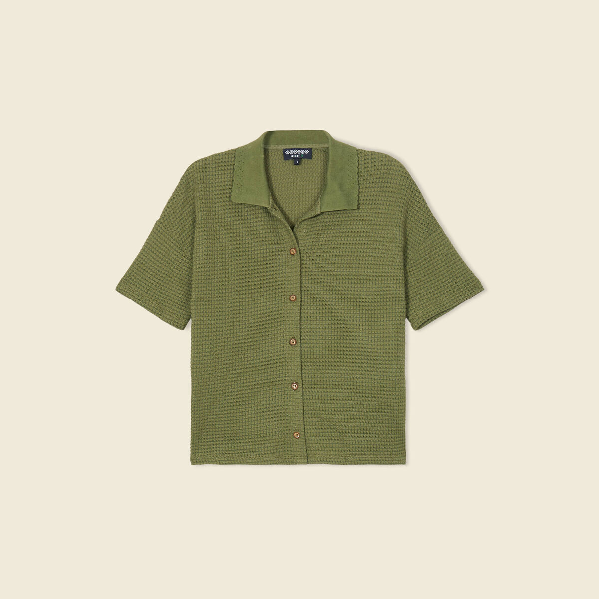Polo en maille vert kaki femme