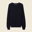 Pull manches longues fabriqué en France bleu marine homme
