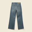 Jeans large taille haute bleu gris femme