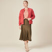 Pull manches longues rouge clair femme