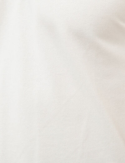 Polo ajust&eacute; manches courtes en coton ecru homme