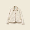 Blouson bouclette creme femme