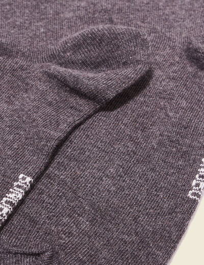 Chaussettes fabriquées en France gris foncé homme
