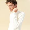 Tricot col montant ecru homme
