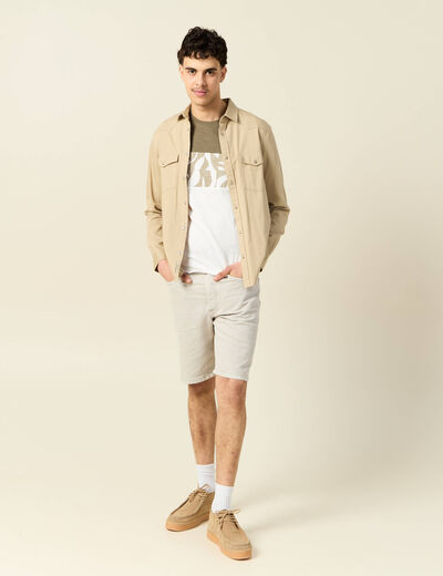 T-shirt manches courtes vert kaki homme