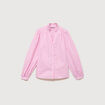 Chemise droite manches longues rose clair femme
