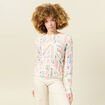 Pull manches longues ecru femme