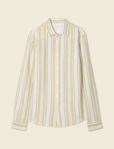 Chemise manches longues ecru homme