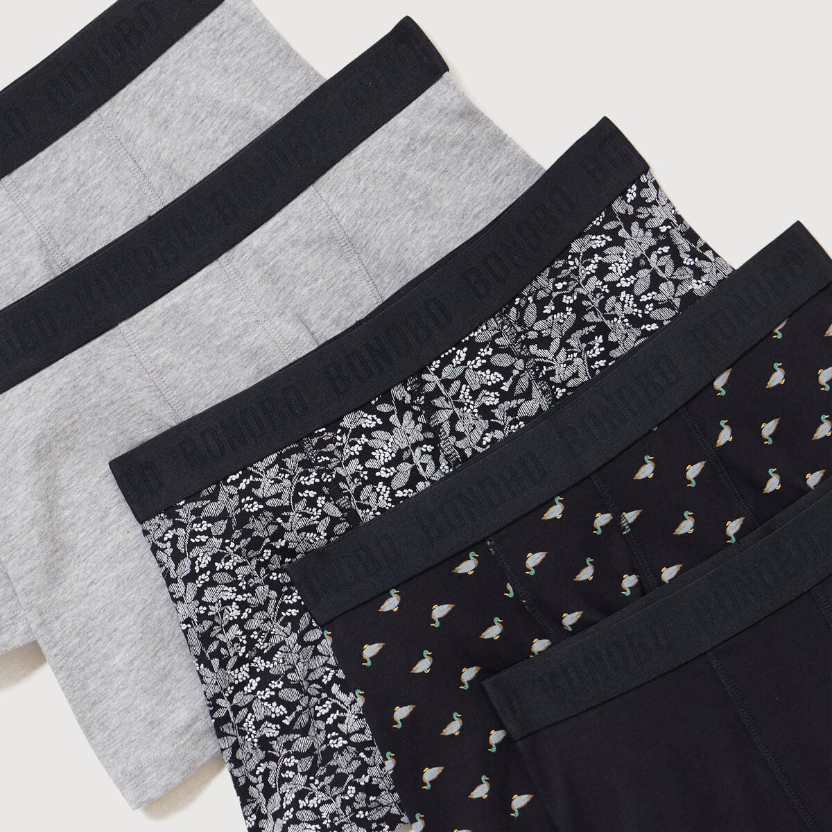 Lot de 5 boxers noir homme