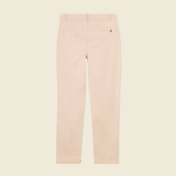 pantalon chino cigarette rose clair femme Pantalon chino cigarette rose clair femme