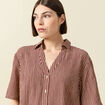Blouse manches courtes fluide violet femme