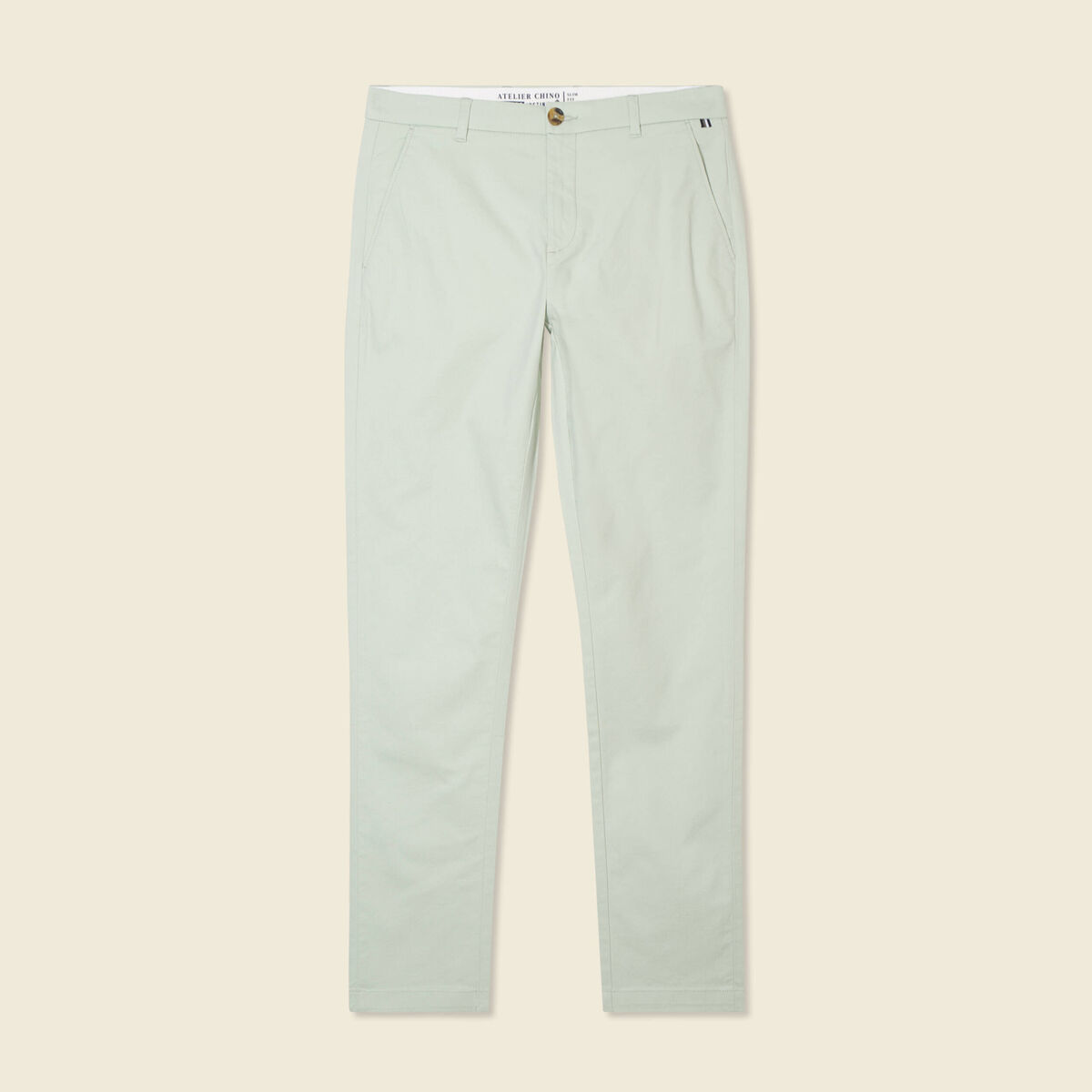 Pantalon slim Instinct chino vert clair homme