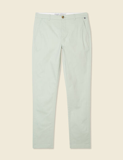 Pantalon slim Instinct chino vert clair homme