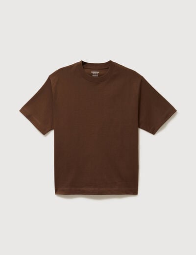 T-shirt en coton taupe homme