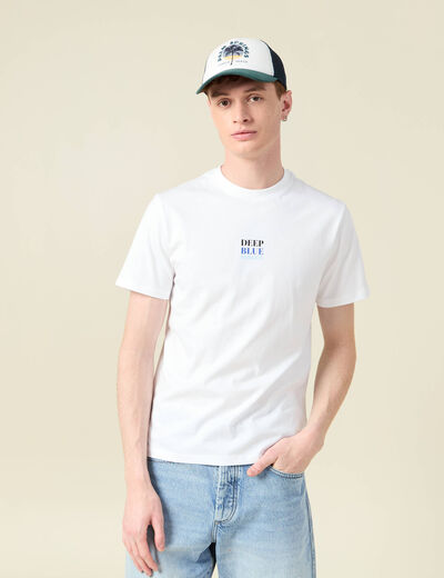 T-shirt manches courtes cintré blanc homme