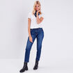 Jeans regular denim brut femme