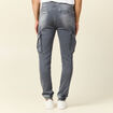 Jeans battle à coulisse denim gris homme