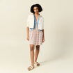 Veston sans manches en jean denim used femme
