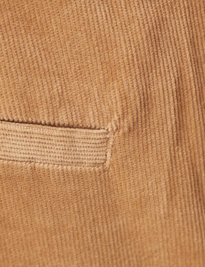 Pantalon chino tapered velours beige homme