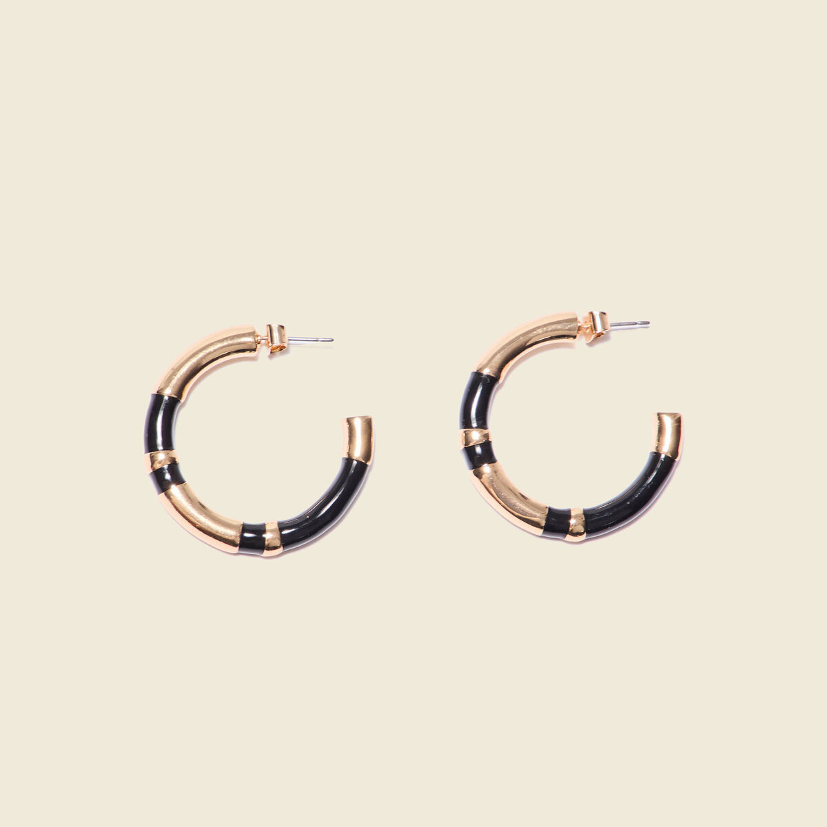 Boucles d'oreilles créoles noir femme