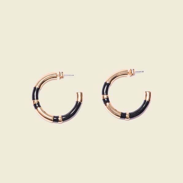 boucles doreilles creoles noir femme Boucles d'oreilles créoles noir femme