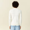 Pull manches longues boutons ecru homme