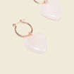 Boucles d'oreilles pendantes ecru femme