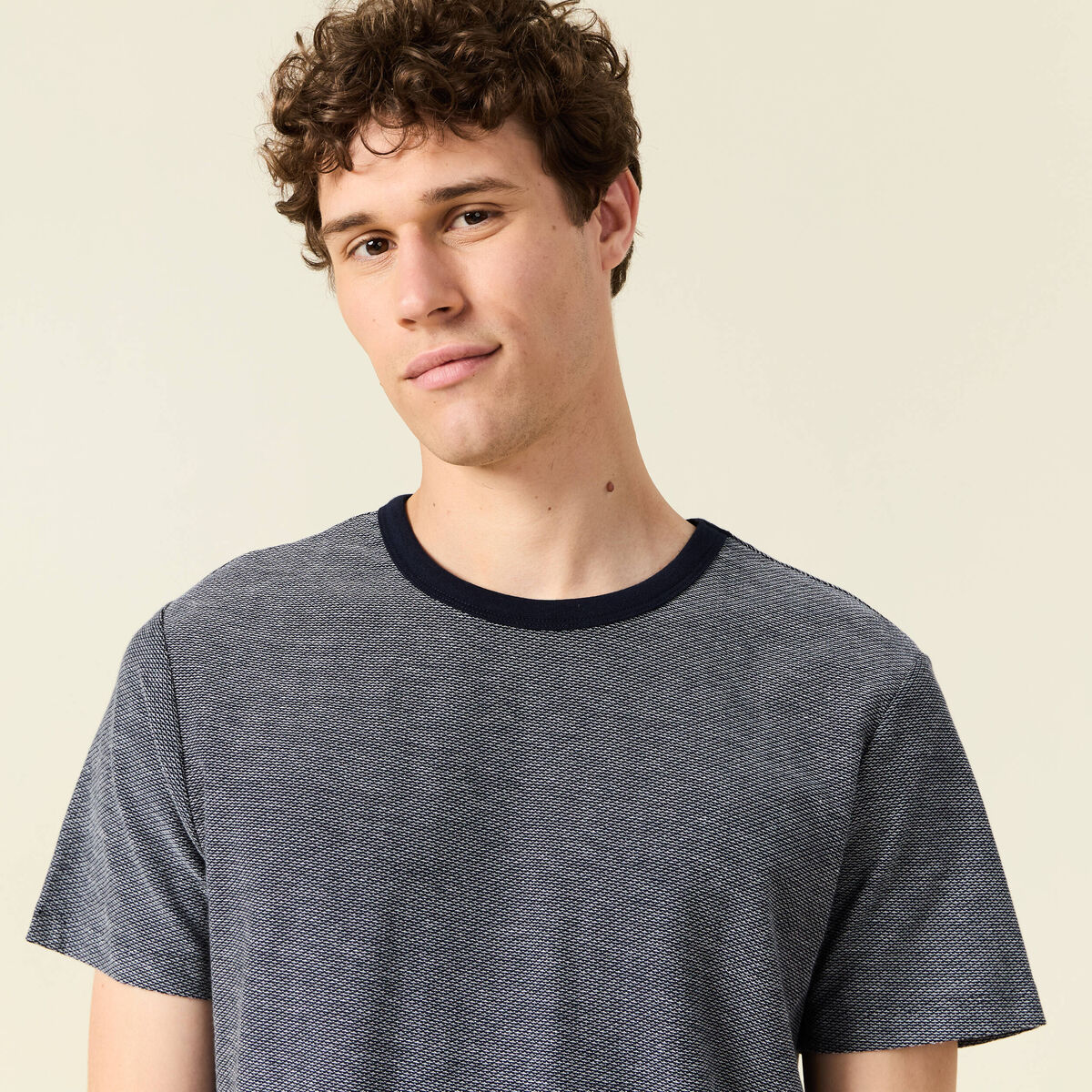 T-shirt manches courtes bleu marine homme
