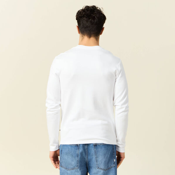 t shirt manches longues blanc homme T-shirt manches longues blanc homme