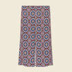 Jupe midi droite fendue bleu marine femme