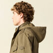 Veste col montant manches longues taupe homme