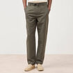 Chino coupe droite longueur 32 vert fonc&eacute; homme