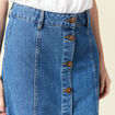 Jupe trapèze en jean denim stone femme