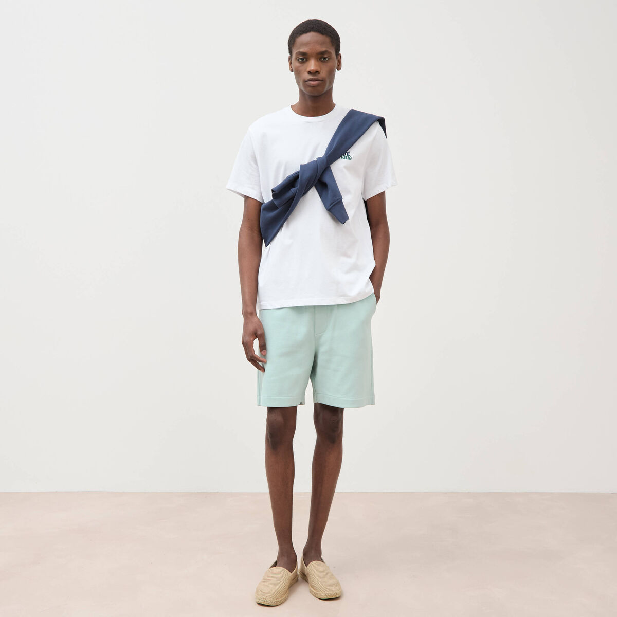 T-shirt en coton ecru homme