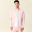 Chemise manches longues rose pastel homme