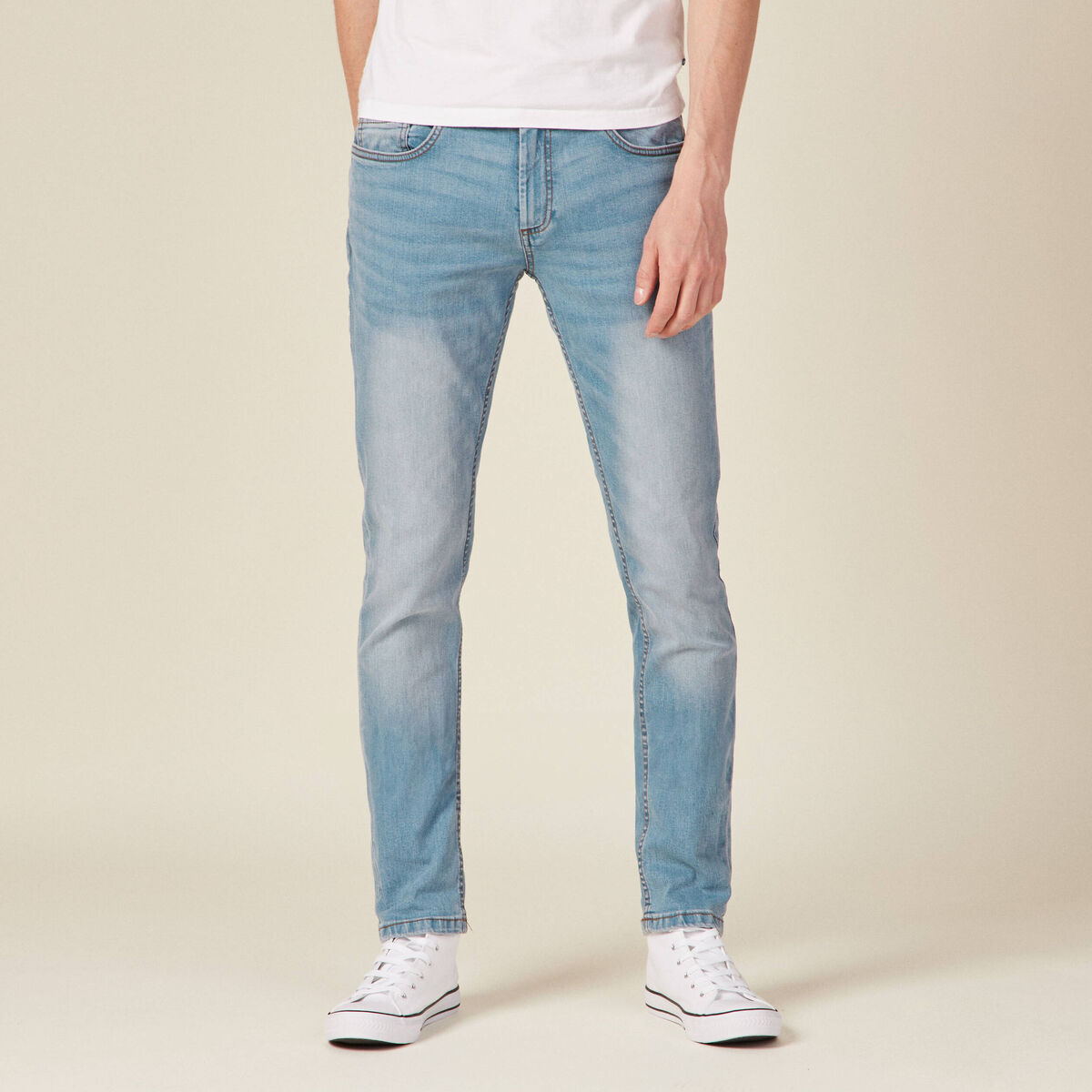 Jeans slim stretch longueur 34 denim used homme