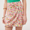 Jupe fluide doubl&eacute;e multicolore femme