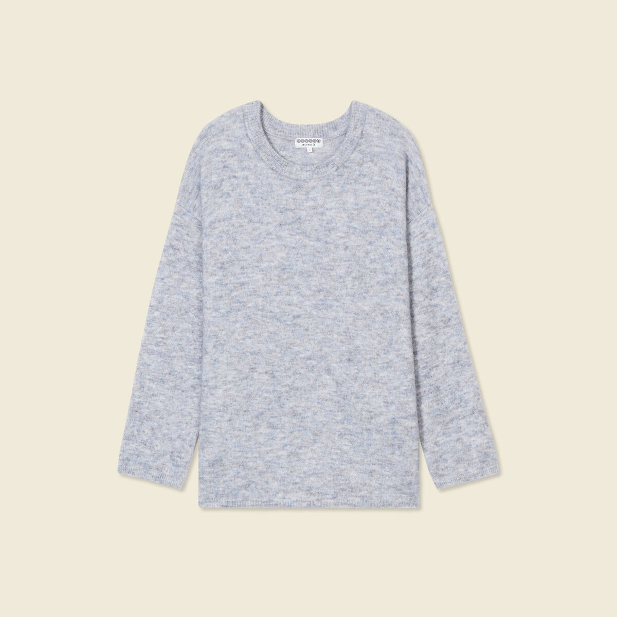 Pull manches longues bleu ciel femme