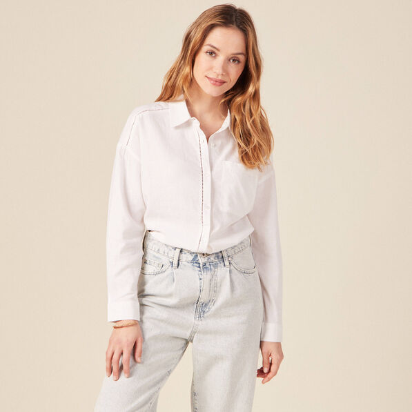 Chemise éco-responsable blanc femme