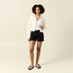 Short chino éco-responsable noir femme