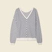 Pull manches longues ecru femme