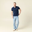 Polo manches courtes bleu marine homme