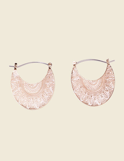 Boucles d'oreilles créoles couleur or femme