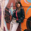 Blouson simili cuir noir femme